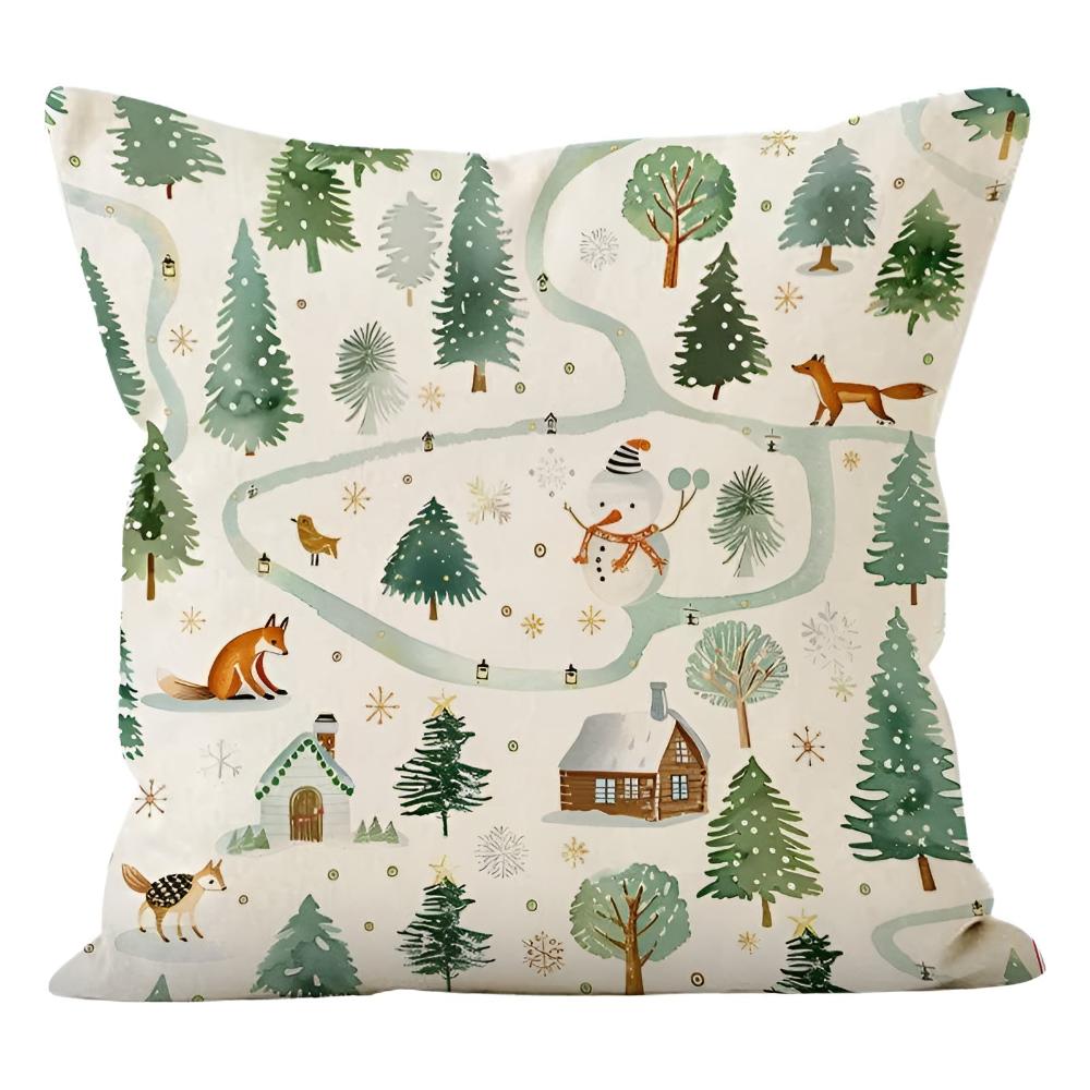 Kerst kussenhoes winter