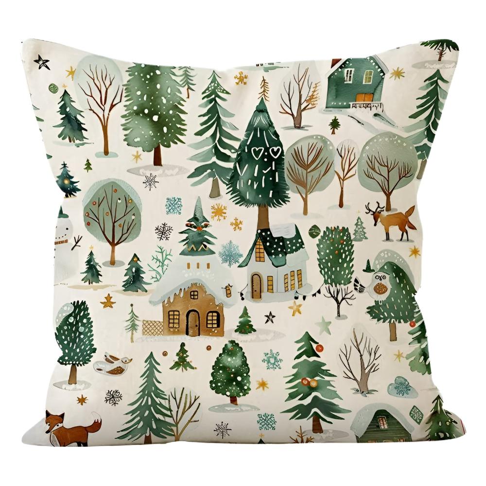 Kerst kussenhoes winter