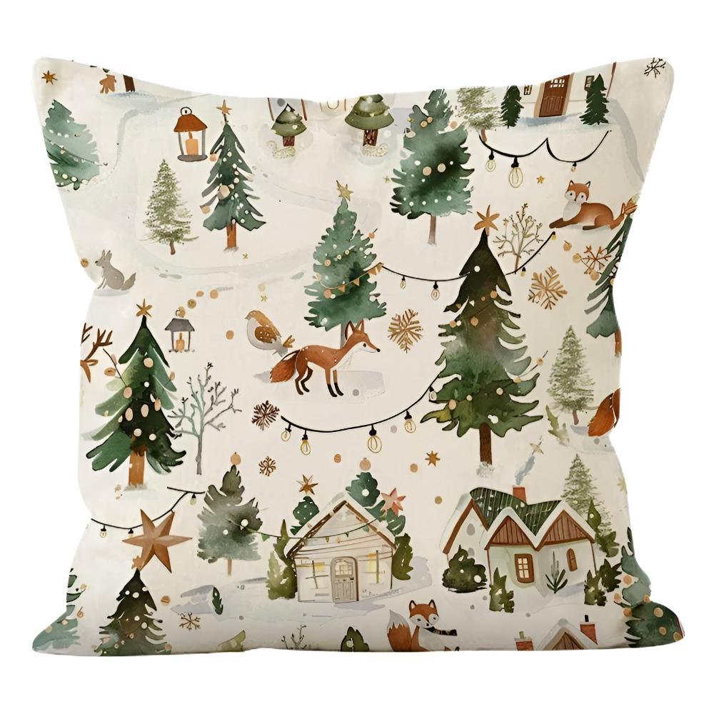 Kerst kussenhoes winter