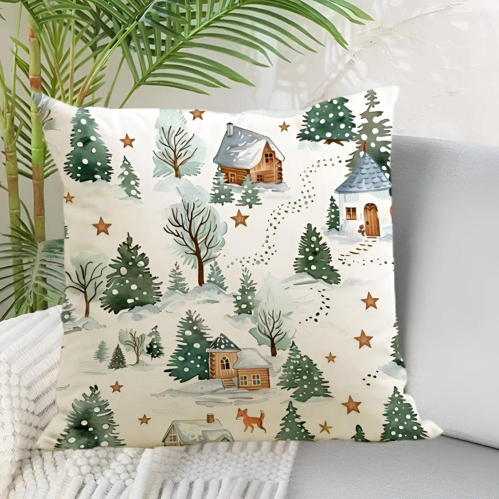 Kerst kussenhoes winter