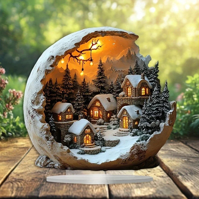 Kerstdecoratie in bohostijl - Decoratief acrylfiguur