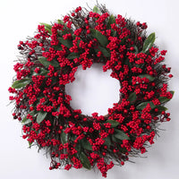 Kerstkransen met rode bessen