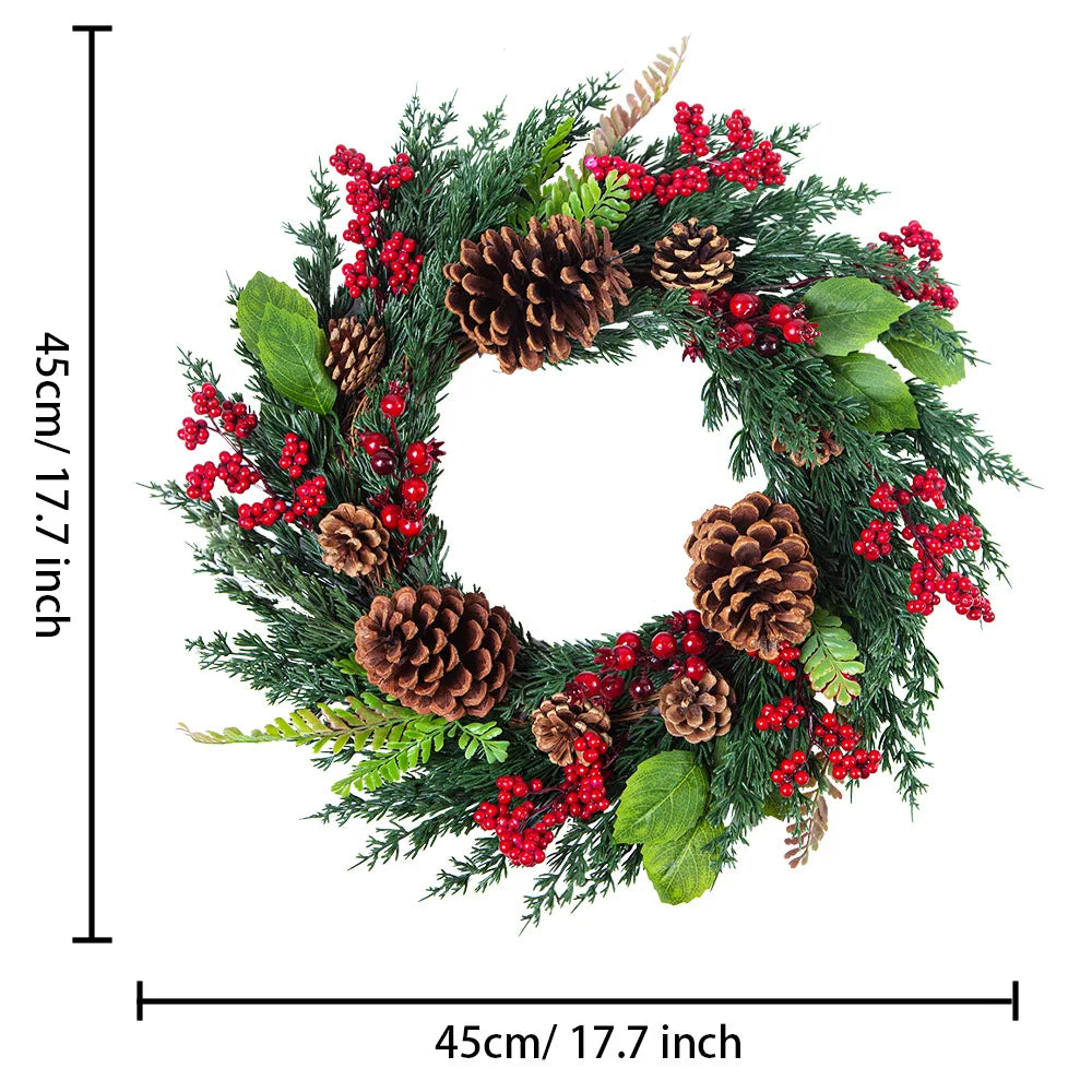Kerstkransen met rode bessen