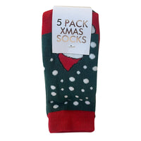 Kerstsokken - 5 paar in verschillende motieven en kleuren