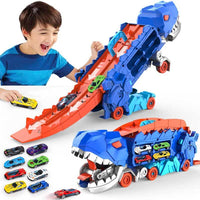 Kinder Speelset - Transformeerbare Dinosaurus Vrachtwagen met Speelgoedauto's