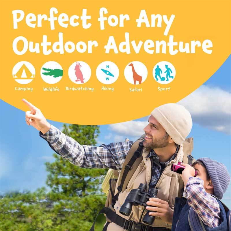 Kinderverrekijker voor Outdoor Avontuur 8x21
