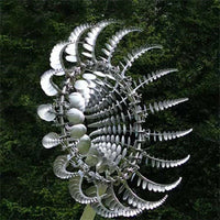 Kinetische metalen windwijzer van roestvrij staal - Magische windmolen