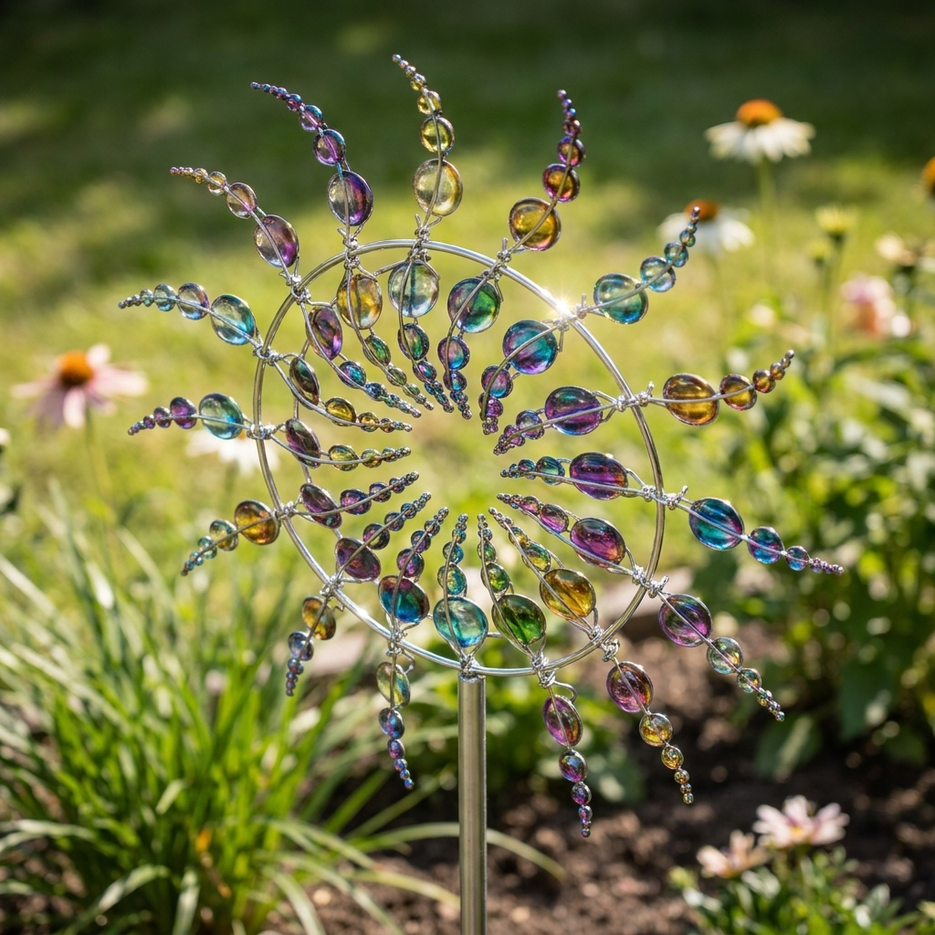 Kinetische tuinwindspinner — Metaal, dubbellaags, windgedreven