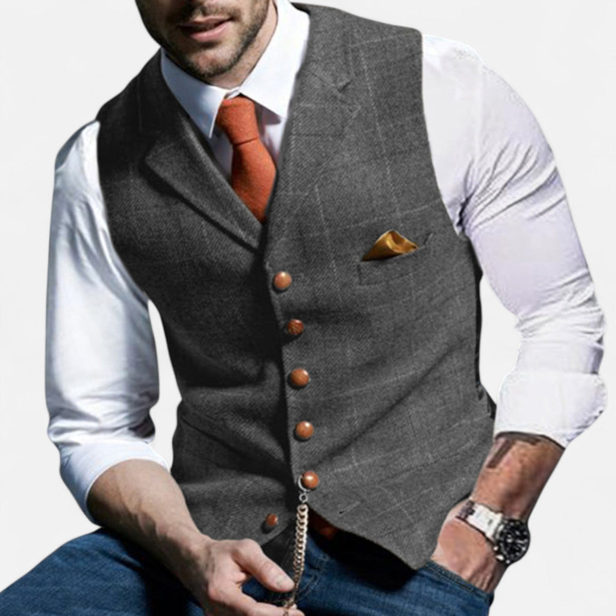 Klassiek vintage herengilet