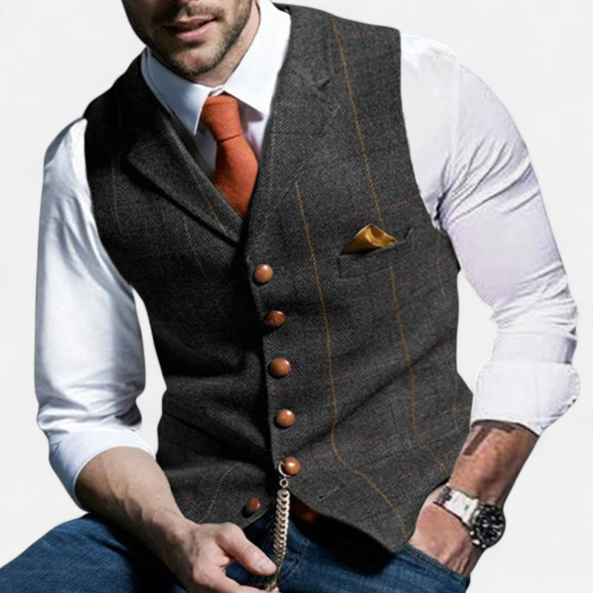 Klassiek vintage herengilet