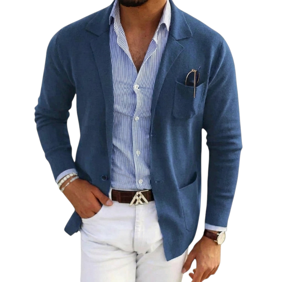 Klassieke herenblazer met kraag