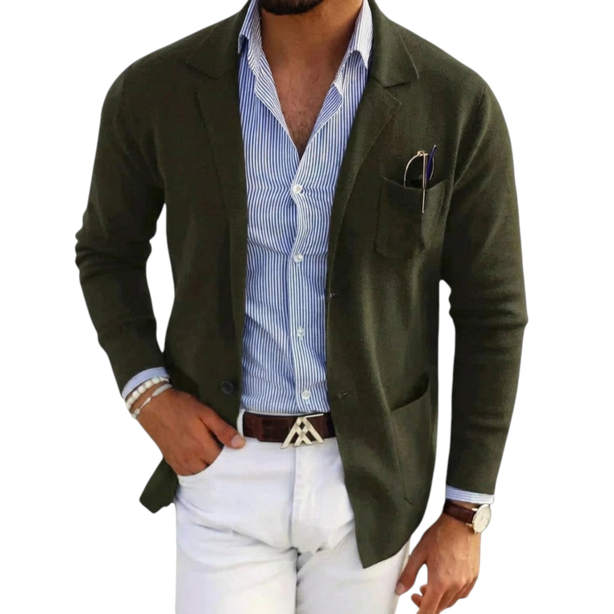 Klassieke herenblazer met kraag