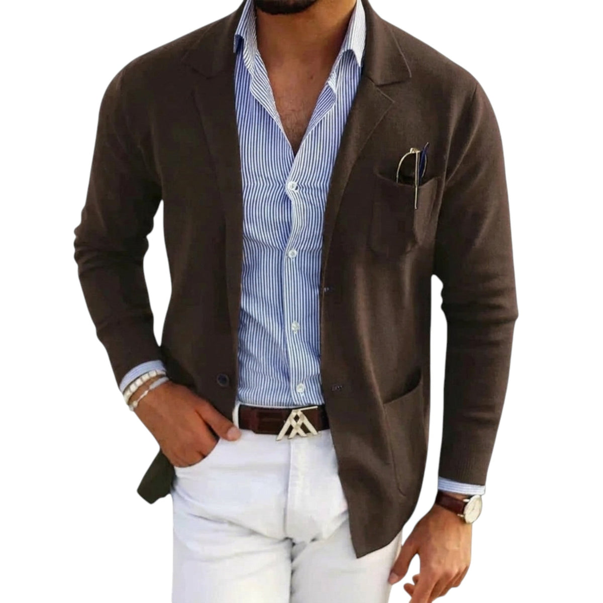 Klassieke herenblazer met kraag