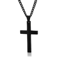 Klassieke herenketting met kruishanger van roestvrij staal