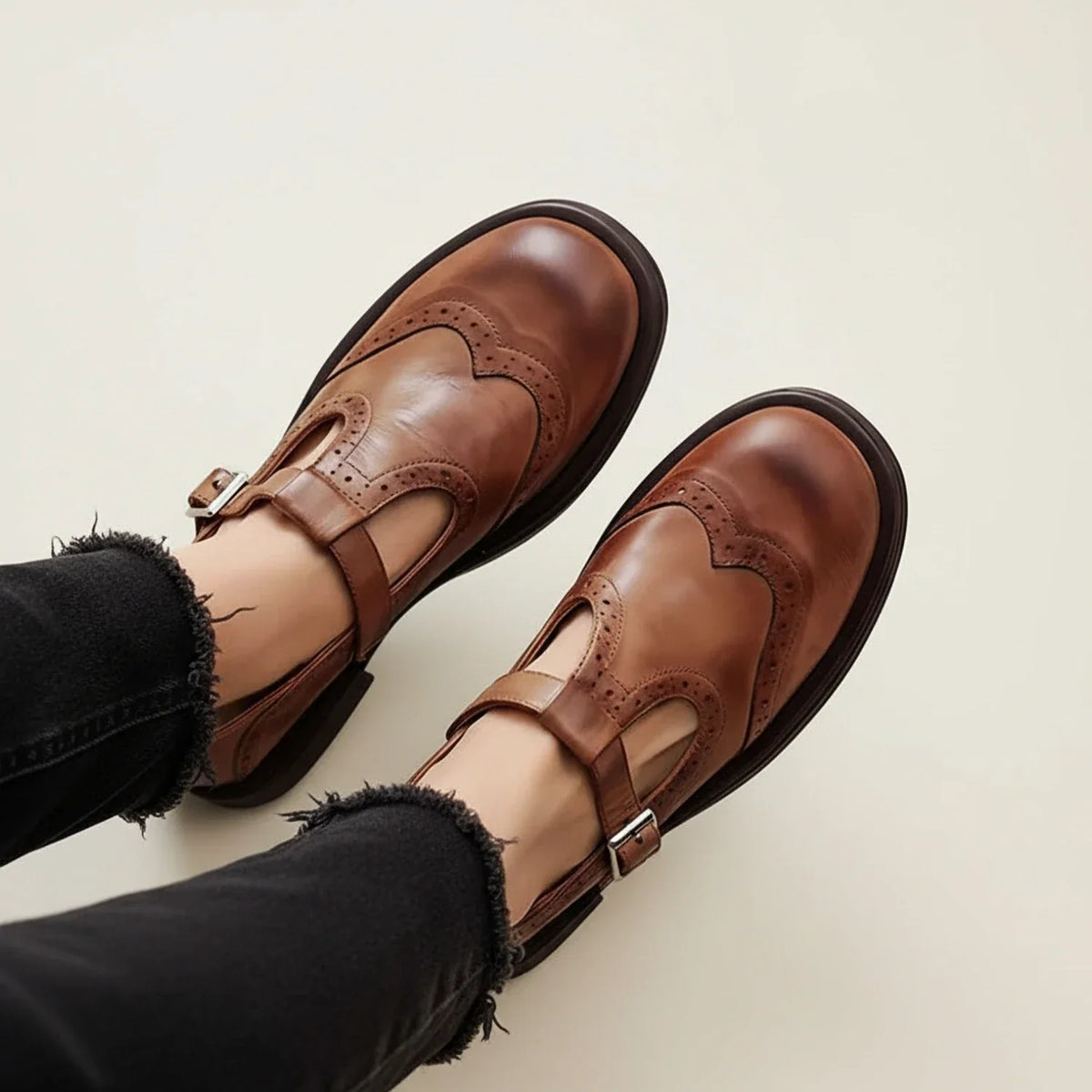 Klassieke Mary Jane schoenen voor dames met T-bandje