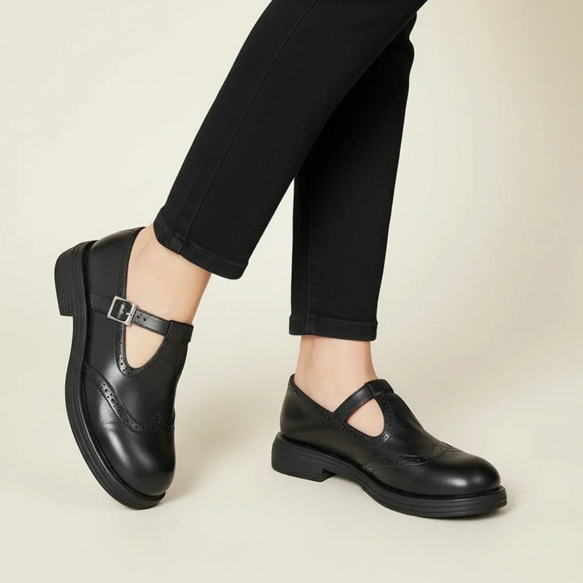 Klassieke Mary Jane schoenen voor dames met T-bandje