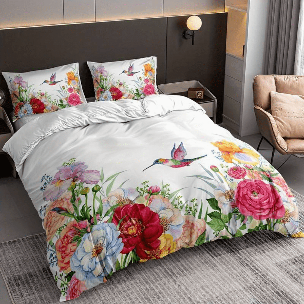 Kleurrijk beddengoed | Comfortabel dekbedovertrek met kussenslopen