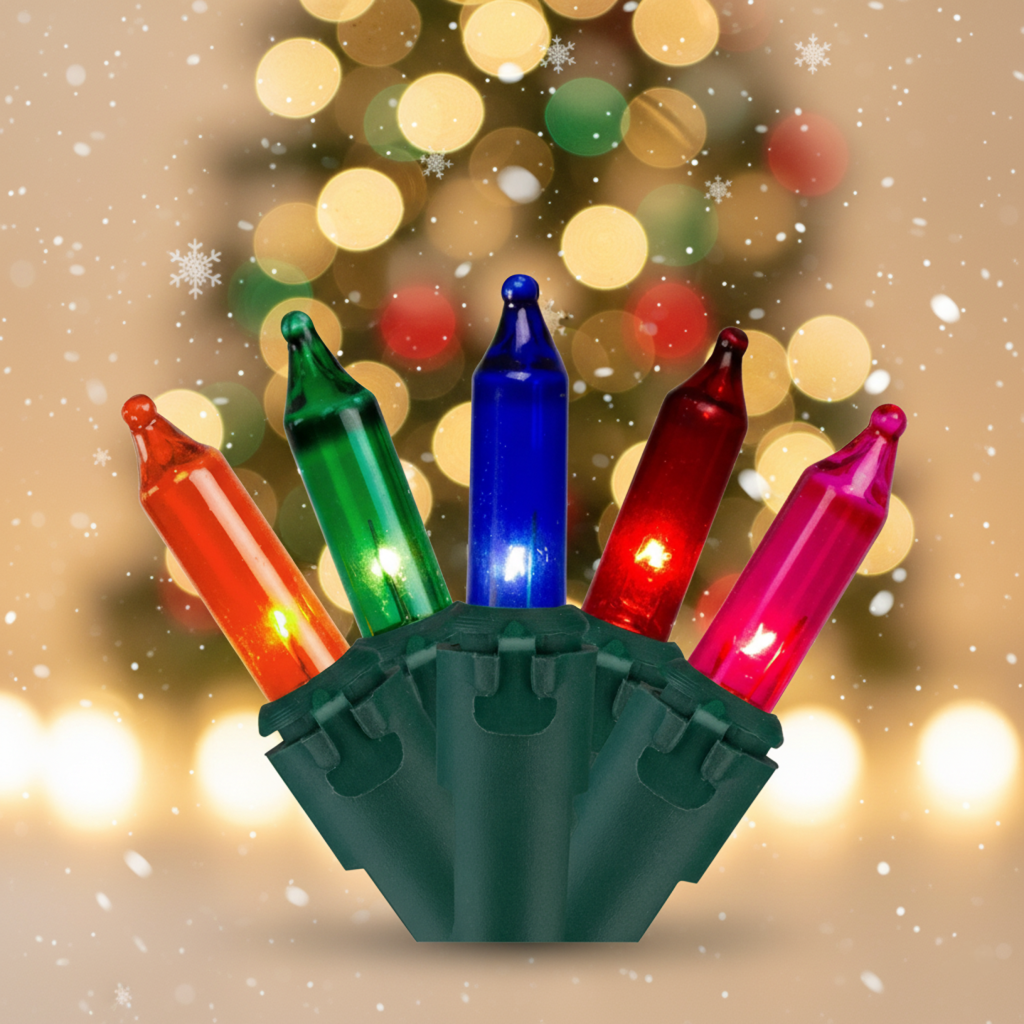 Kleurrijke miniatuur kerstverlichting met 100 lampjes | Voor binnen en buiten | Feestdecoratie