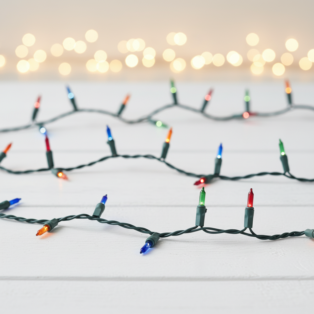 Kleurrijke miniatuur kerstverlichting met 100 lampjes | Voor binnen en buiten | Feestdecoratie