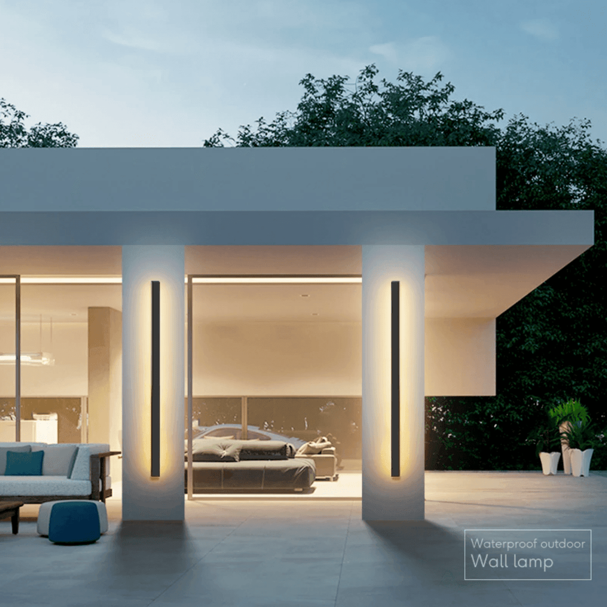 Klevende verticale led-wandlamp – elegante en weerbestendige buitenverlichting