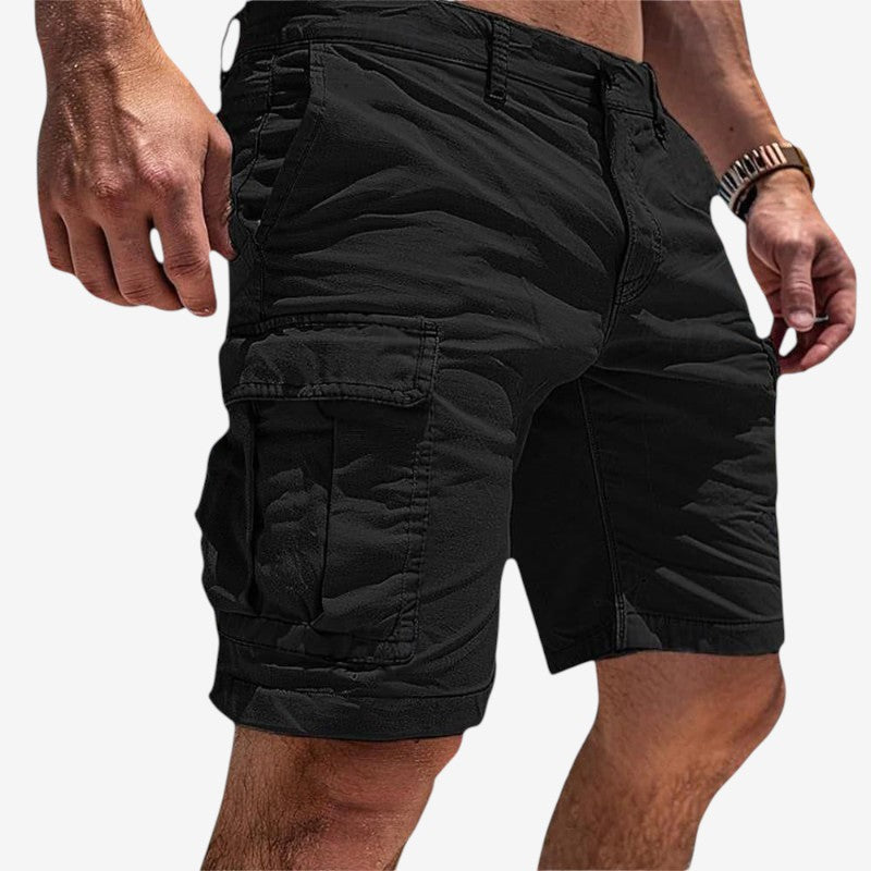Knielange korte broek voor heren met meerdere zakken