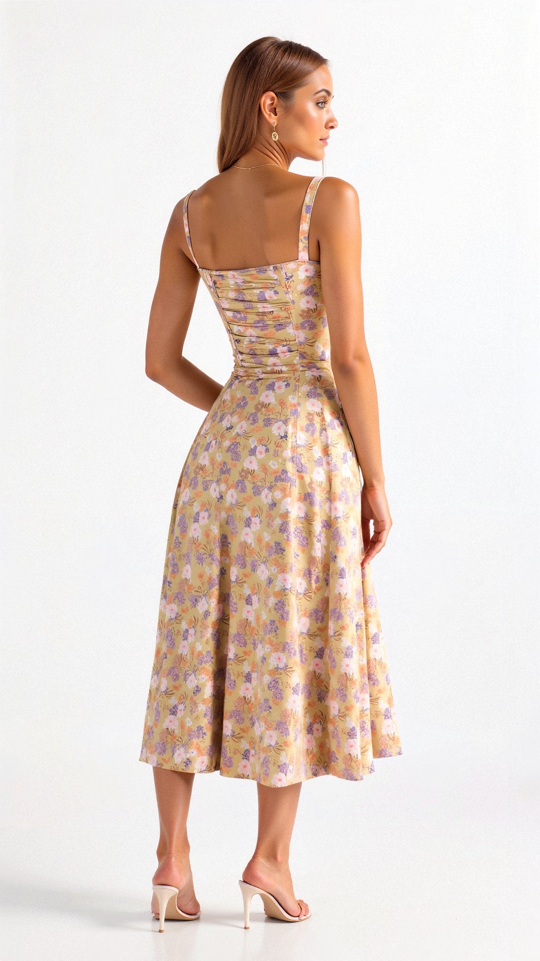 Korset midi-jurk - Elegante, figuurflatterende stijl