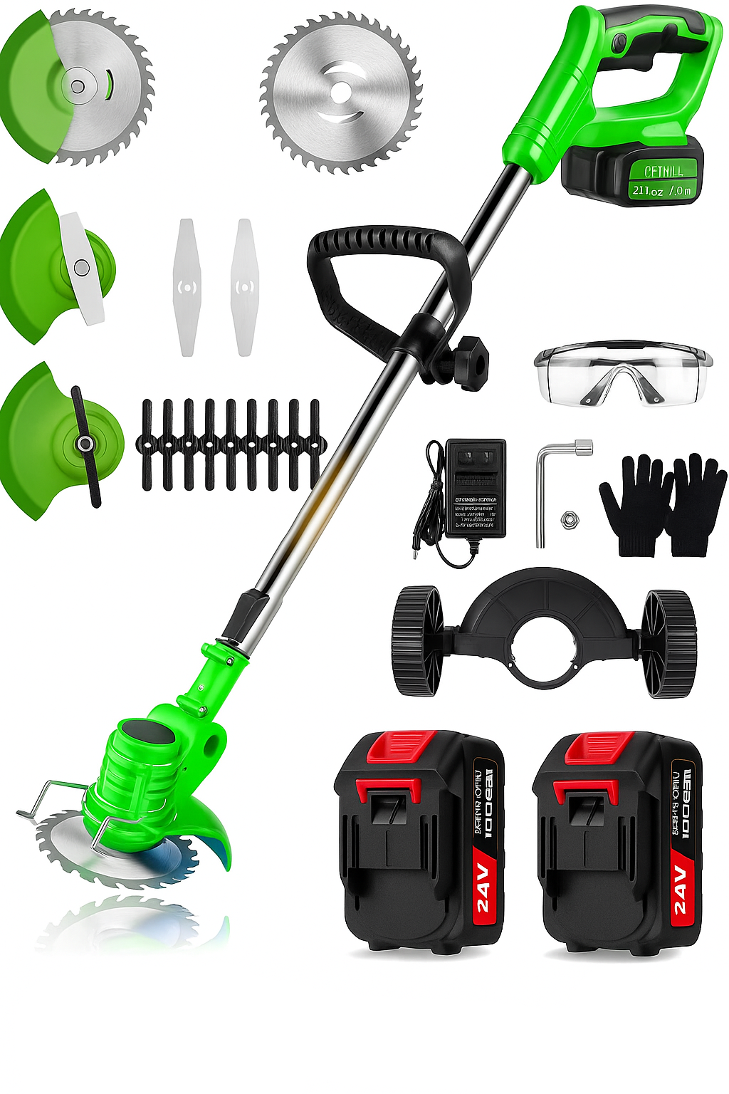 Krachtige Elektrische Accu Grastrimmer - Draadloos - 24V