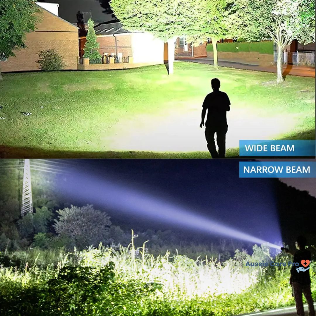 Krachtige oplaadbare led-zaklamp – 990.000 lumen