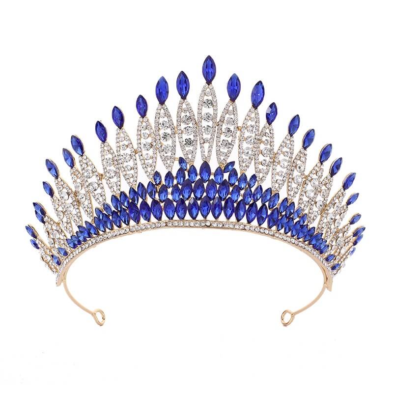 Kristallen tiara met strass-steentjes