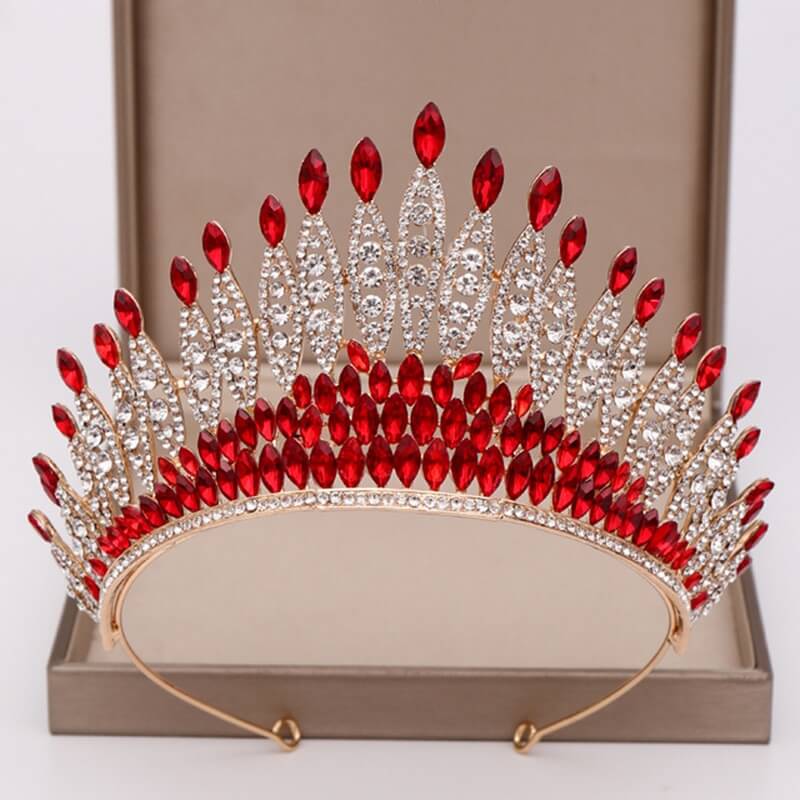 Kristallen tiara met strass-steentjes