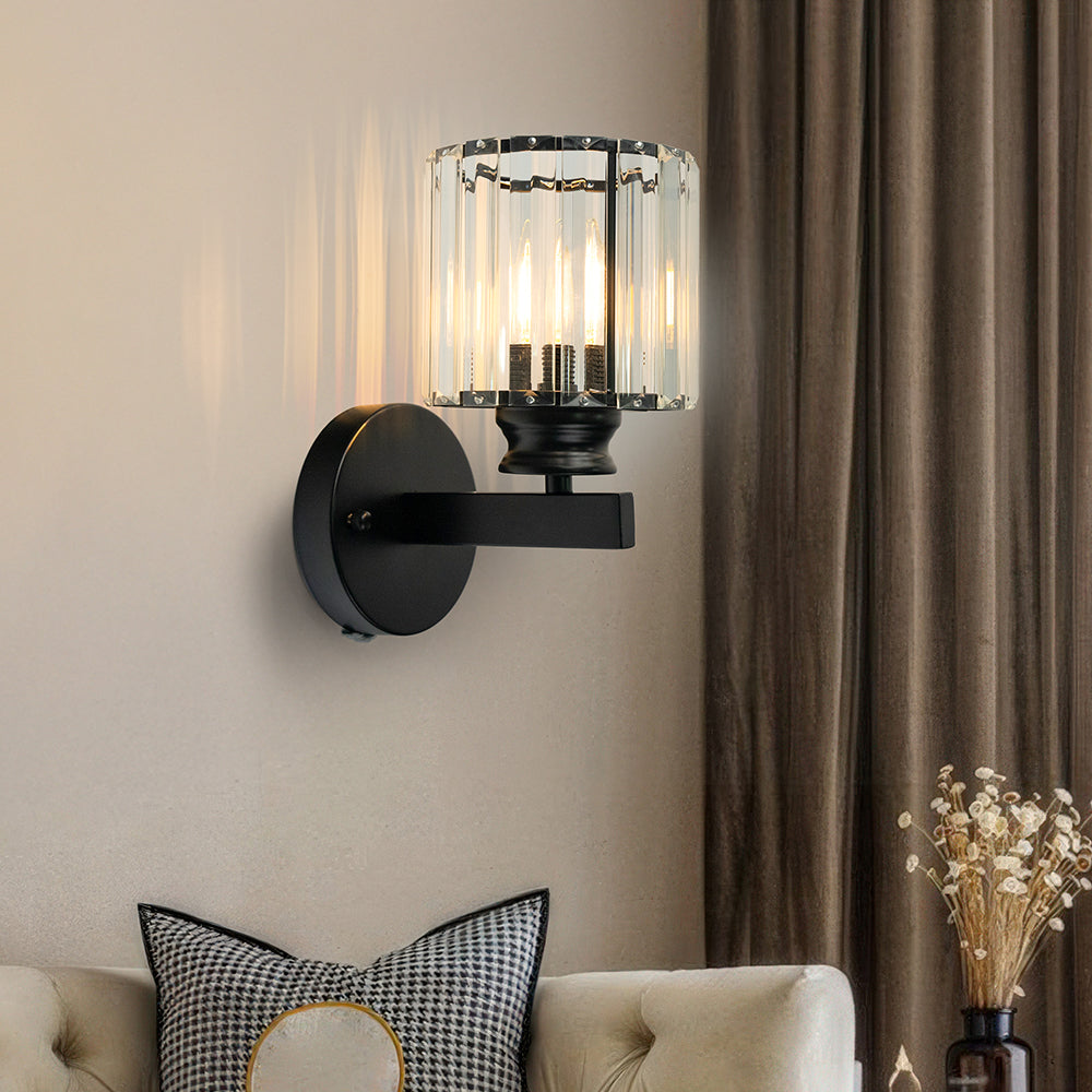 Kristallen wandlamp | Moderne wandlamp van glas en ijzer
