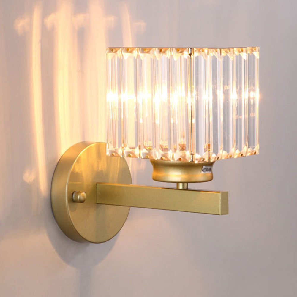 Kristallen wandlamp | Moderne wandlamp van glas en ijzer
