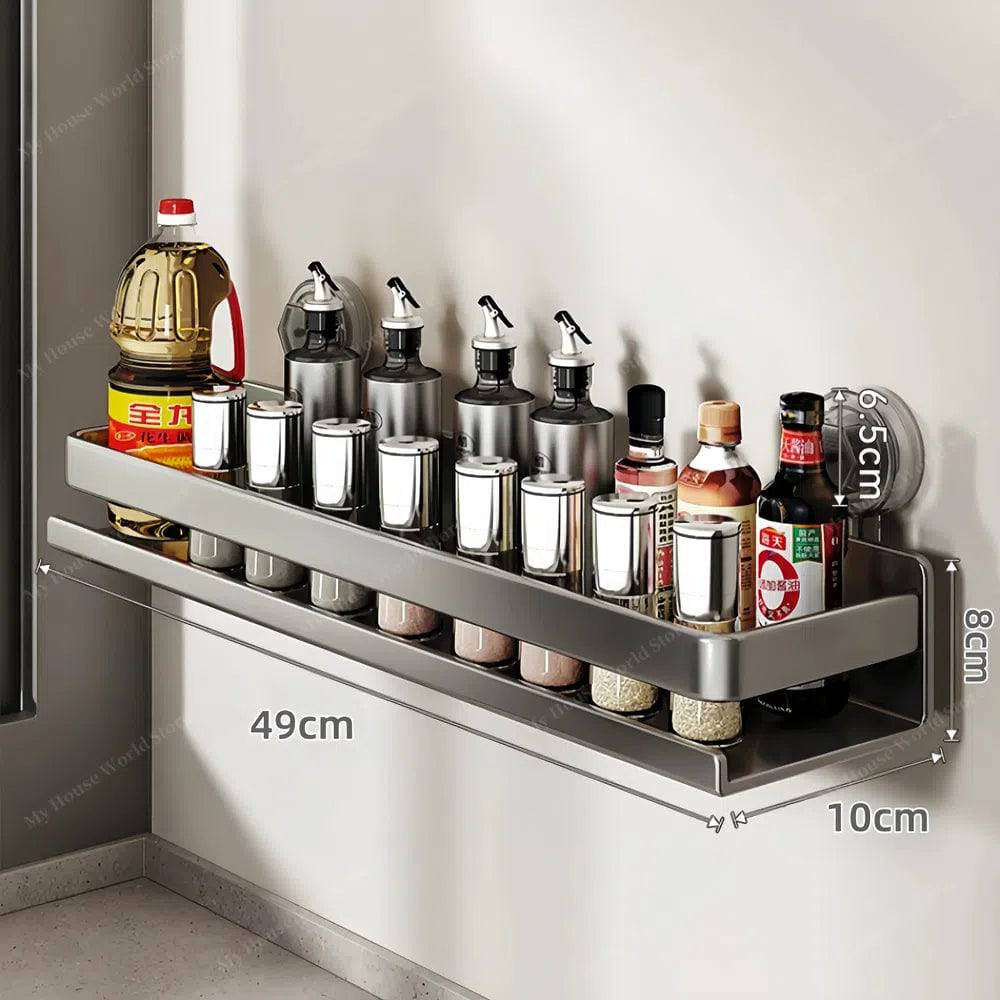 Kruidenrek met zuignap voor aan de muur - voor in de keuken