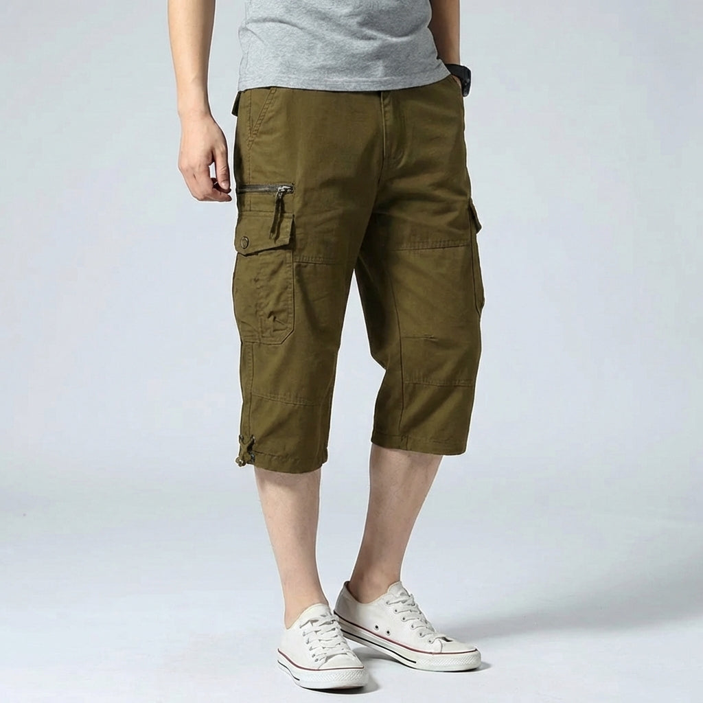 Lange cargoshorts
