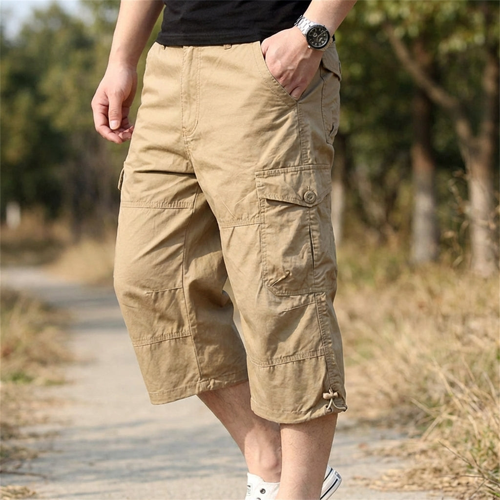 Lange cargoshorts
