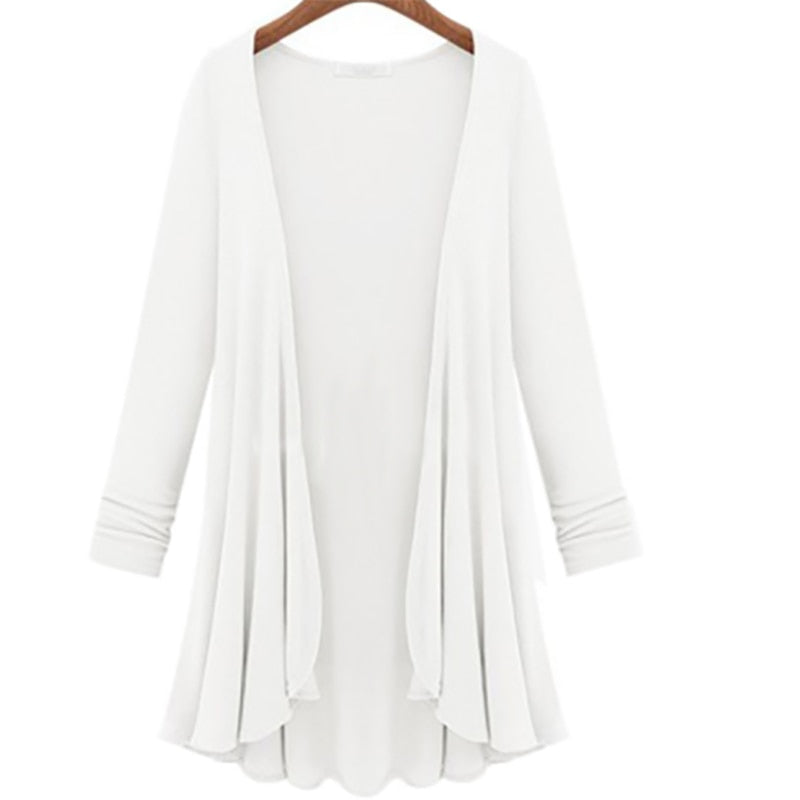 Lange mouwen vest met volants