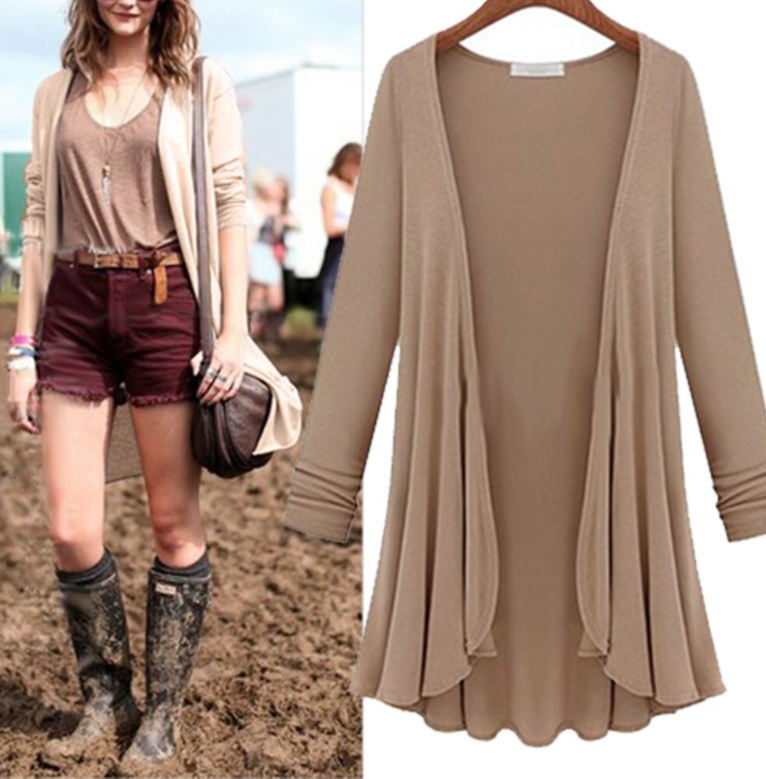 Lange mouwen vest met volants
