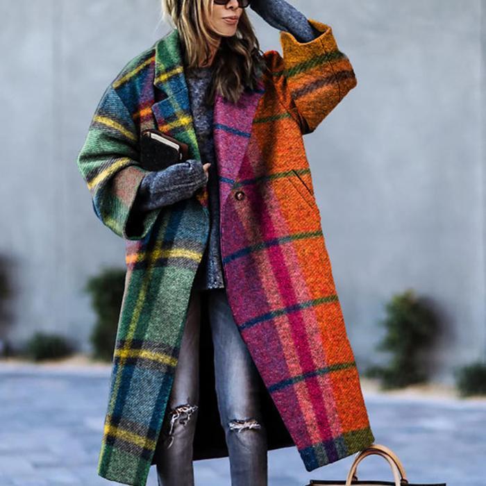 Lange oversized mantel voor dames
