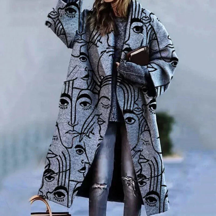 Lange oversized mantel voor dames