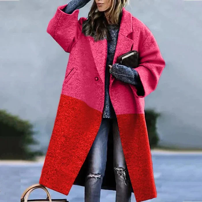 Lange oversized mantel voor dames
