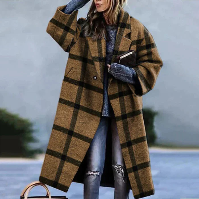 Lange oversized mantel voor dames
