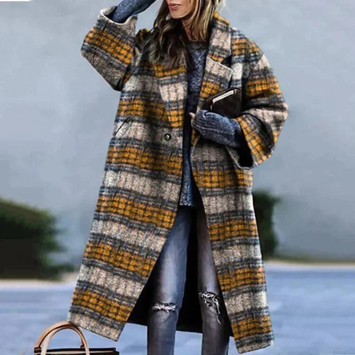 Lange oversized mantel voor dames