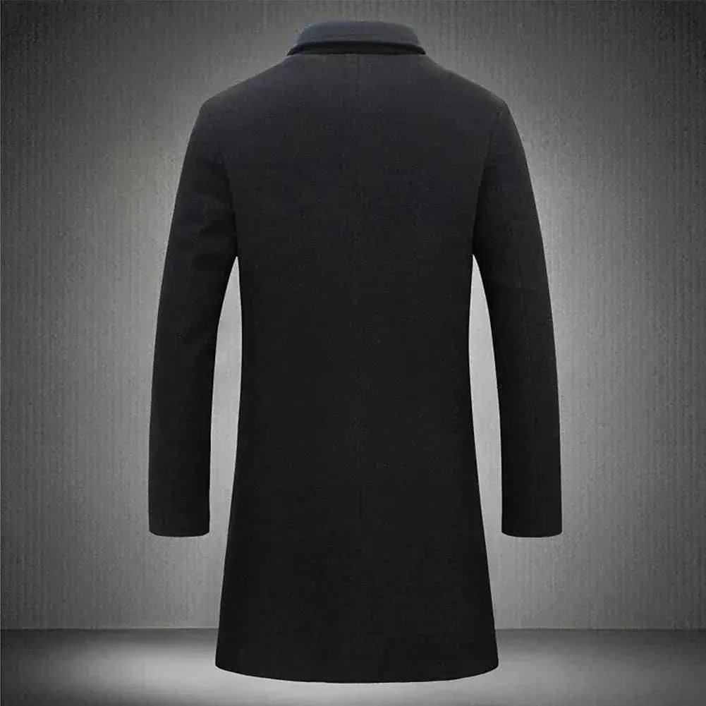 Lange slim-fit mantel voor heren