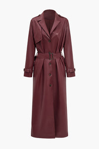 Lange trenchcoat met riem voor dames