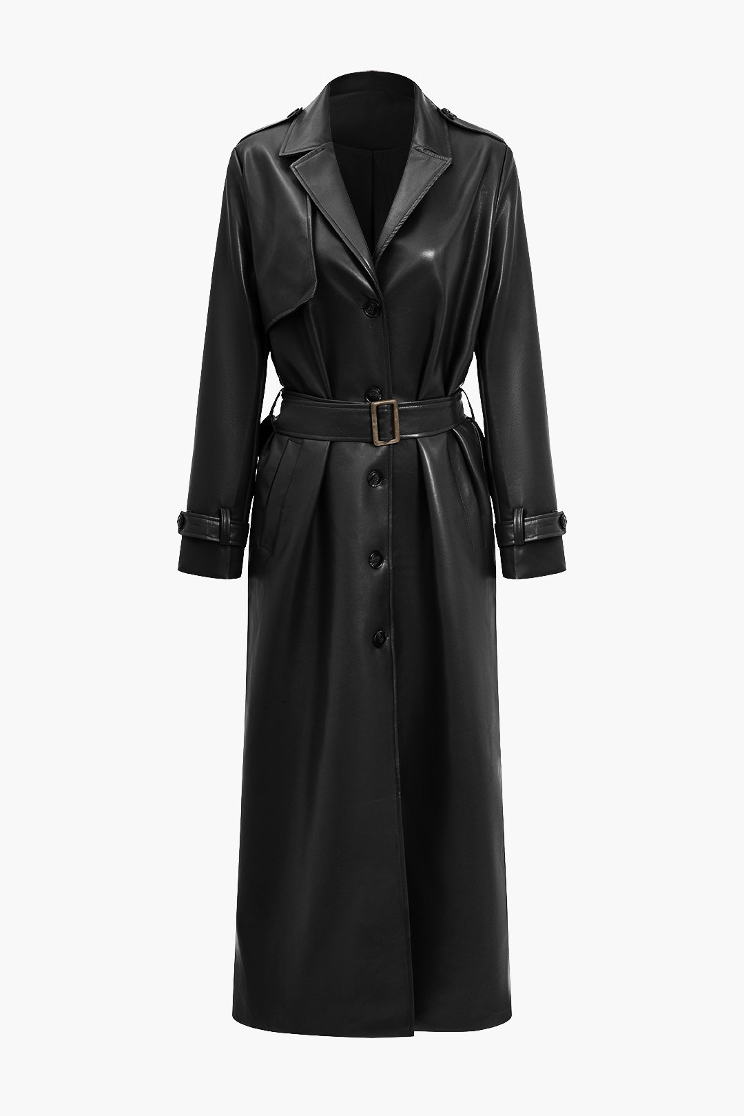 Lange trenchcoat met riem voor dames