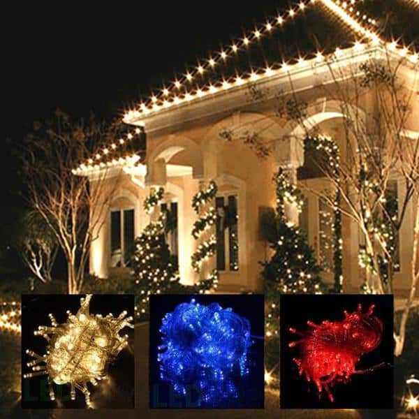 LED-lichtsnoer – 100 led's voor binnen en buiten, 10 meter, warmwit, rood, groen, meerkleurig of blauw