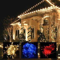 LED-lichtsnoer – 100 led's voor binnen en buiten, 10 meter, warmwit, rood, groen, meerkleurig of blauw
