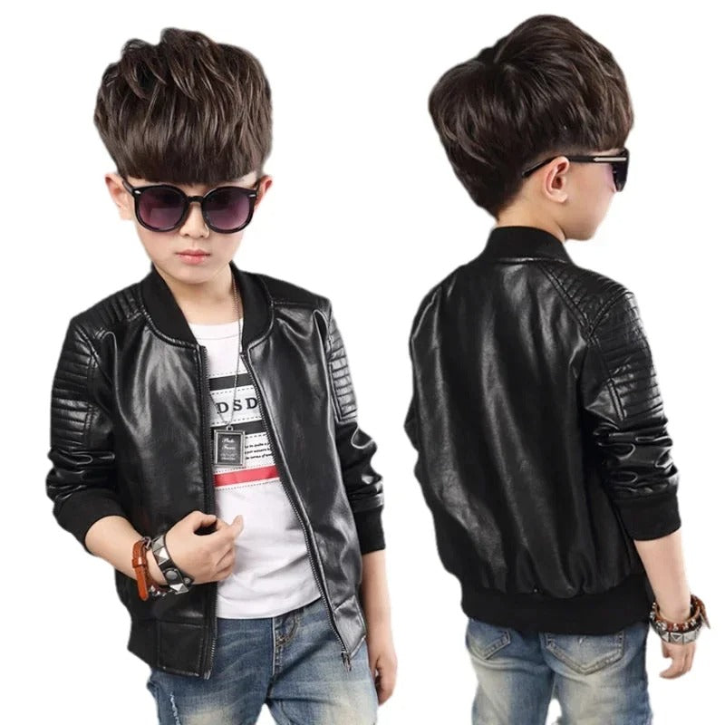 Leren kinderjas