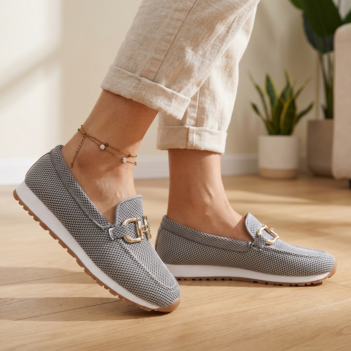 Leren loafers voor dames | Comfortabele orthopedische loafers | Gevoerde ondersteuning