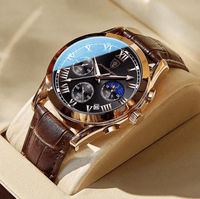 Leren premium herenhorloge